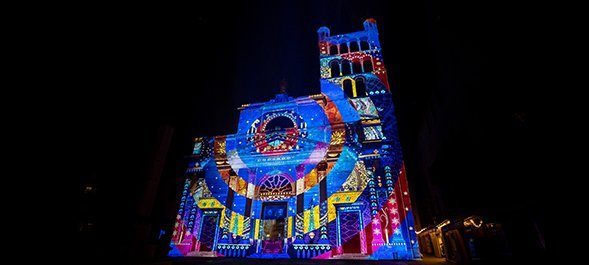 Christmas projection mapping