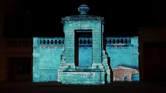 Christmas projection mapping